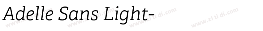 Adelle Sans Light字体转换